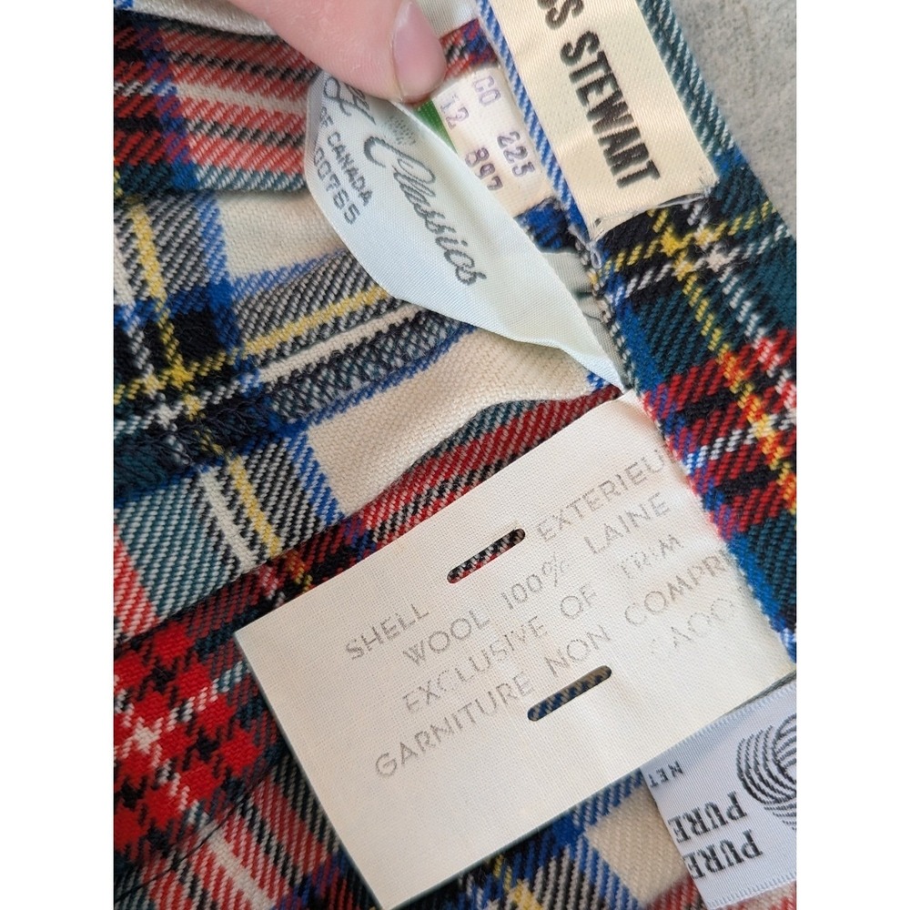 Dress Stewart‎ Tartan Wool Kilt Skirt Plaid Wrap Vintage Preppy Size Small - Picture 4 of 8